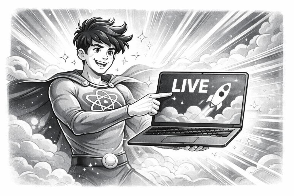 Lightbulb moment, Go Public, project live on the web